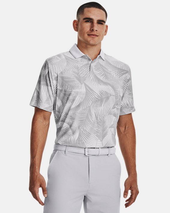 Men's UA Iso-Chill Graphic Palm Polo in White image number 0
